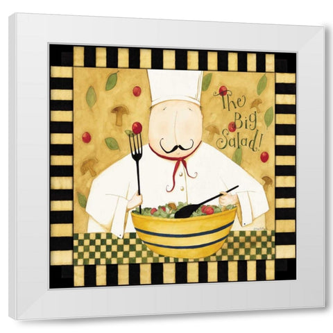 Eat Some Greens White Modern Wood Framed Art Print by DiPaolo, Dan