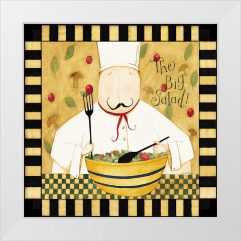 Eat Some Greens White Modern Wood Framed Art Print by DiPaolo, Dan