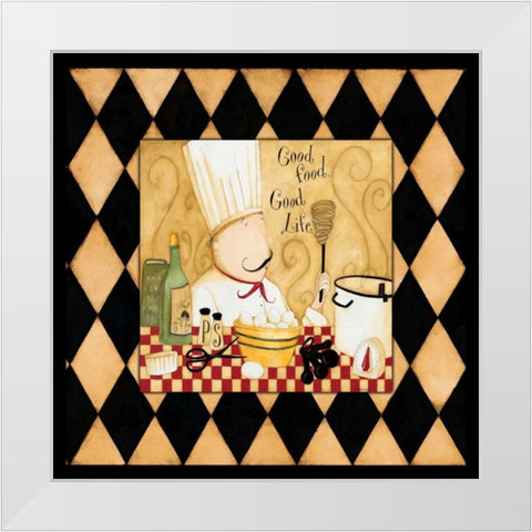 Belly Full White Modern Wood Framed Art Print by DiPaolo, Dan