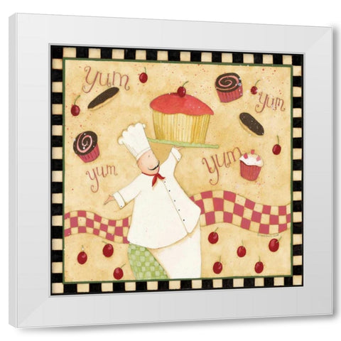 Yummy White Modern Wood Framed Art Print by DiPaolo, Dan