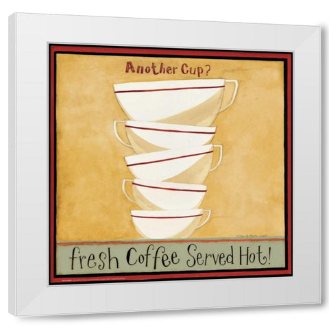 Another Cup White Modern Wood Framed Art Print by DiPaolo, Dan