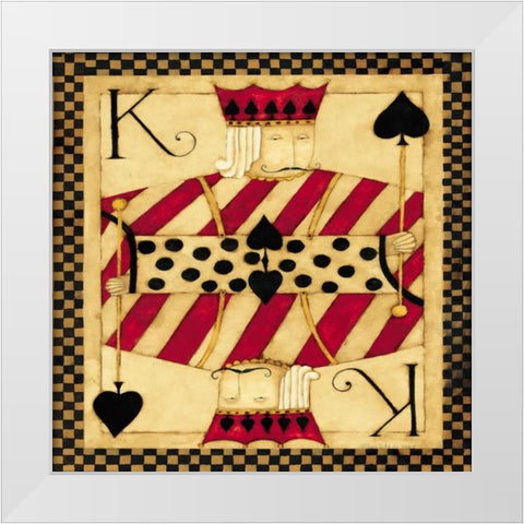 King White Modern Wood Framed Art Print by DiPaolo, Dan