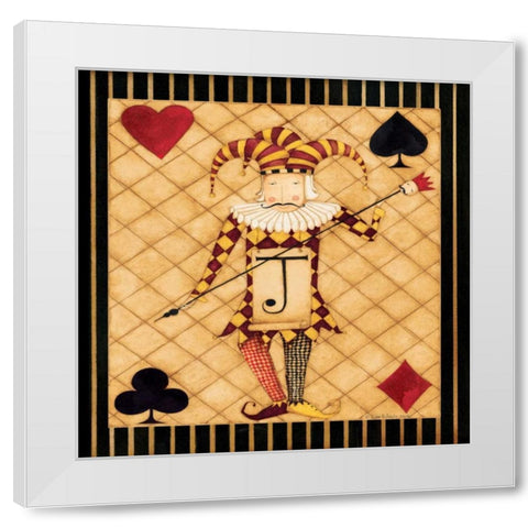 What a Joker White Modern Wood Framed Art Print by DiPaolo, Dan