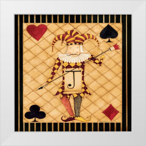 What a Joker White Modern Wood Framed Art Print by DiPaolo, Dan