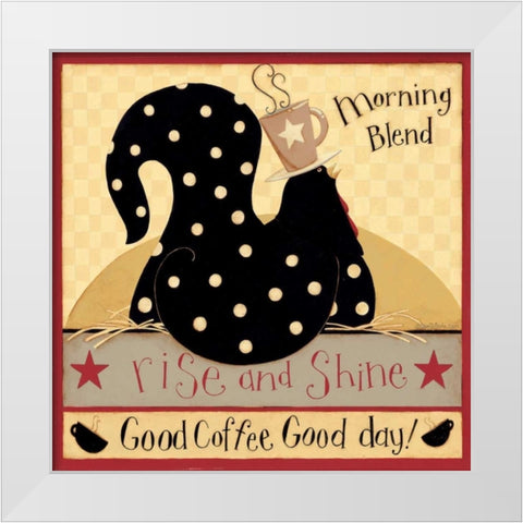 Morning Blend White Modern Wood Framed Art Print by DiPaolo, Dan