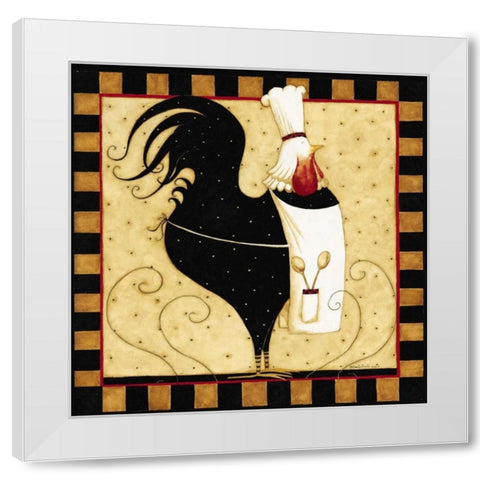 Apron Chick White Modern Wood Framed Art Print by DiPaolo, Dan