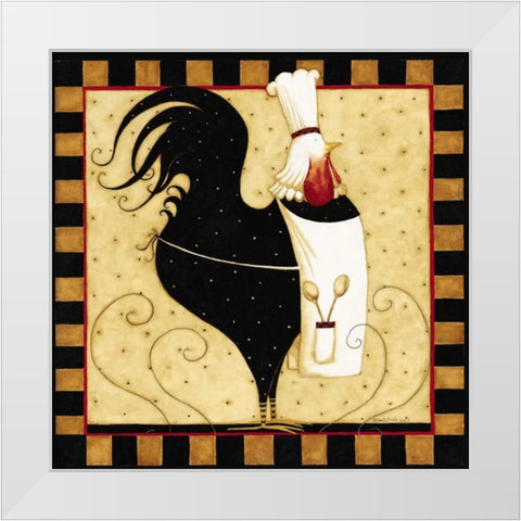 Apron Chick White Modern Wood Framed Art Print by DiPaolo, Dan
