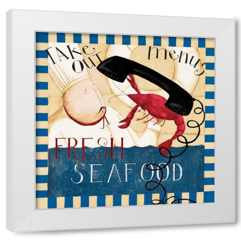 Order Seafood White Modern Wood Framed Art Print by DiPaolo, Dan