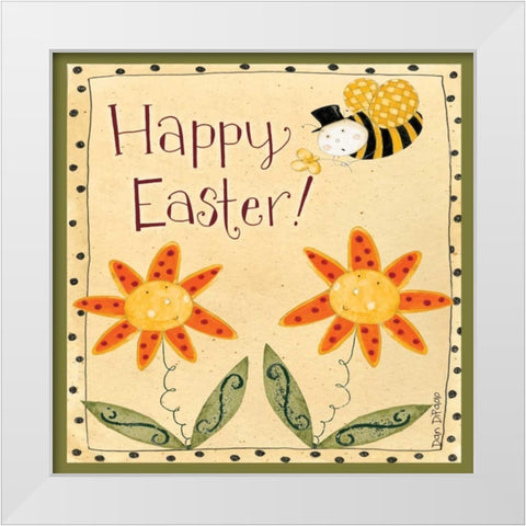 BumbleBee Easter White Modern Wood Framed Art Print by DiPaolo, Dan