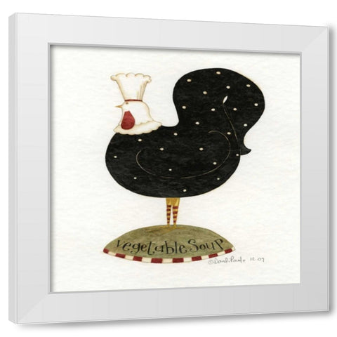 Veggie Soup White Modern Wood Framed Art Print by DiPaolo, Dan