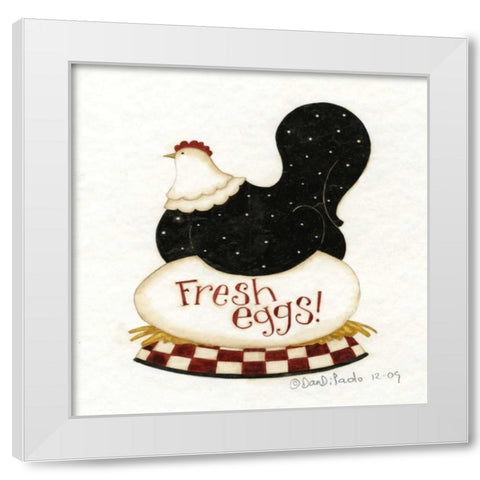 Farm Egg White Modern Wood Framed Art Print by DiPaolo, Dan