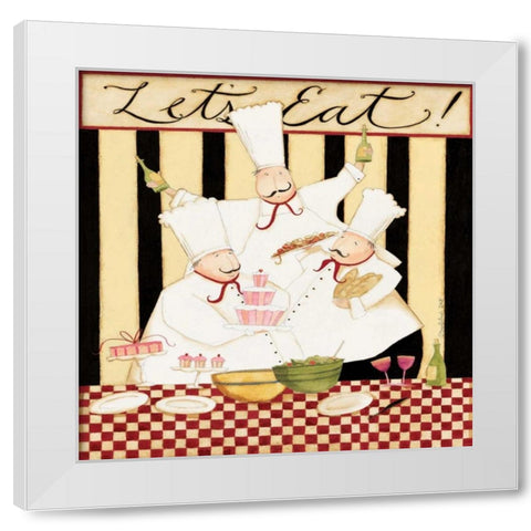Eat White Modern Wood Framed Art Print by DiPaolo, Dan