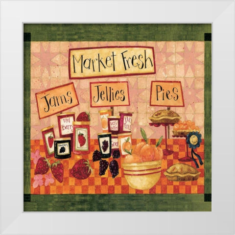 Market Time White Modern Wood Framed Art Print by DiPaolo, Dan