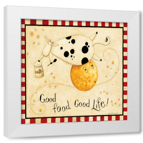 When Cows Fly White Modern Wood Framed Art Print by DiPaolo, Dan