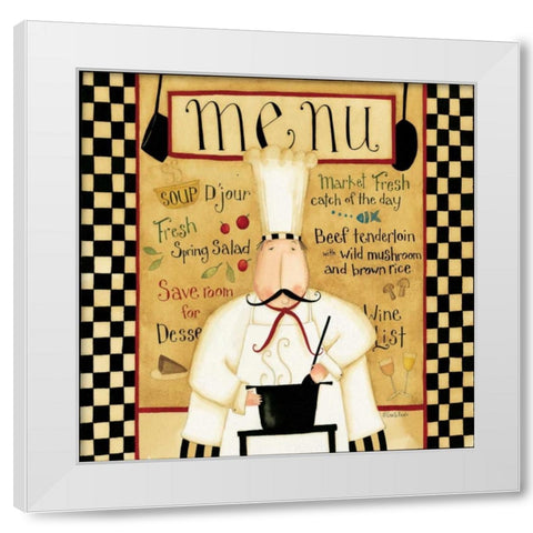 On The Menu White Modern Wood Framed Art Print by DiPaolo, Dan