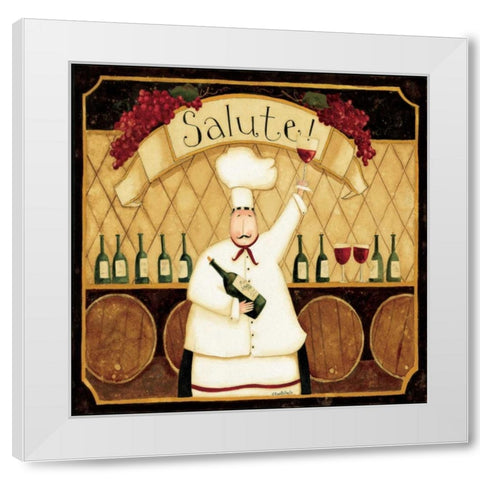Wine In Hand White Modern Wood Framed Art Print by DiPaolo, Dan