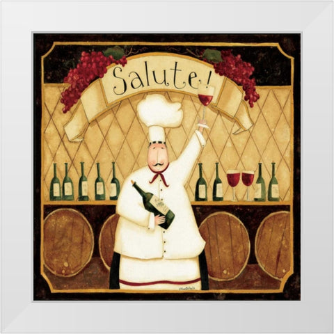 Wine In Hand White Modern Wood Framed Art Print by DiPaolo, Dan