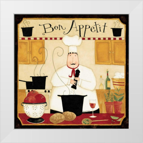 Eat Up White Modern Wood Framed Art Print by DiPaolo, Dan