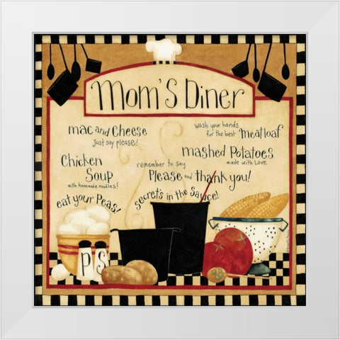 Moms Place White Modern Wood Framed Art Print by DiPaolo, Dan