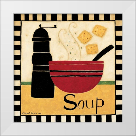 Soup Bowl White Modern Wood Framed Art Print by DiPaolo, Dan