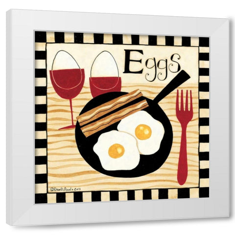 Breakfast Eggs White Modern Wood Framed Art Print by DiPaolo, Dan