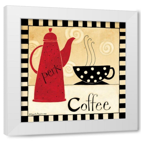 One Cup White Modern Wood Framed Art Print by DiPaolo, Dan