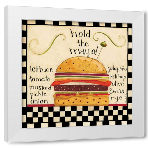 Eat Big White Modern Wood Framed Art Print by DiPaolo, Dan