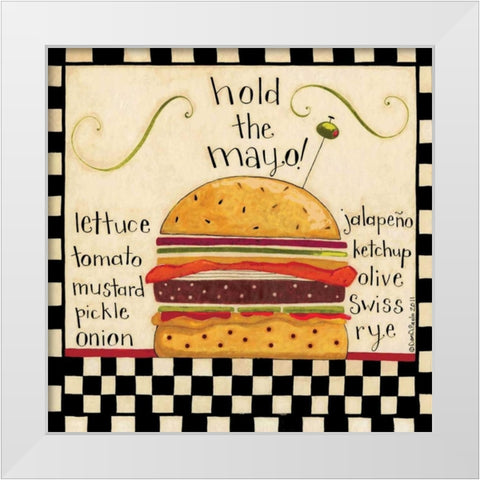 Eat Big White Modern Wood Framed Art Print by DiPaolo, Dan
