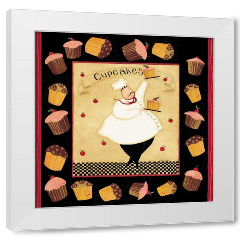 My Cupcakes White Modern Wood Framed Art Print by DiPaolo, Dan