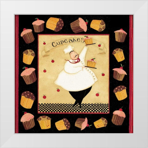 My Cupcakes White Modern Wood Framed Art Print by DiPaolo, Dan