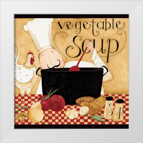 Soup Pot White Modern Wood Framed Art Print by DiPaolo, Dan