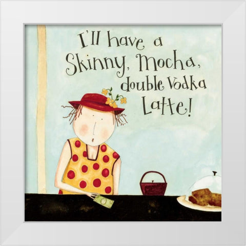 Vodka Latte White Modern Wood Framed Art Print by DiPaolo, Dan