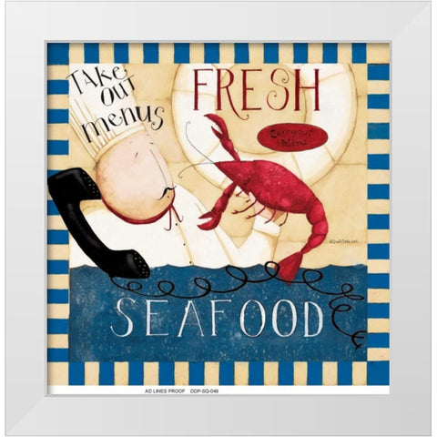 Menu Box White Modern Wood Framed Art Print by DiPaolo, Dan