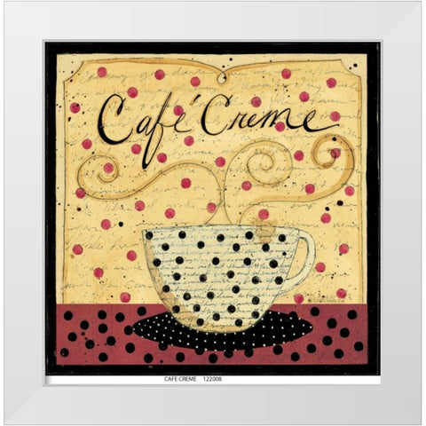 Cafe Cream 2 White Modern Wood Framed Art Print by DiPaolo, Dan