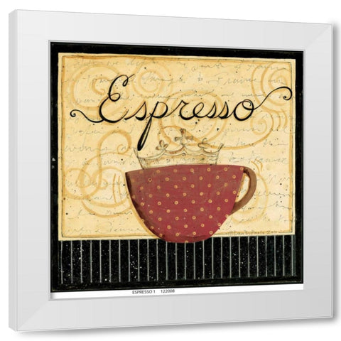 Espresso Stripe White Modern Wood Framed Art Print by DiPaolo, Dan