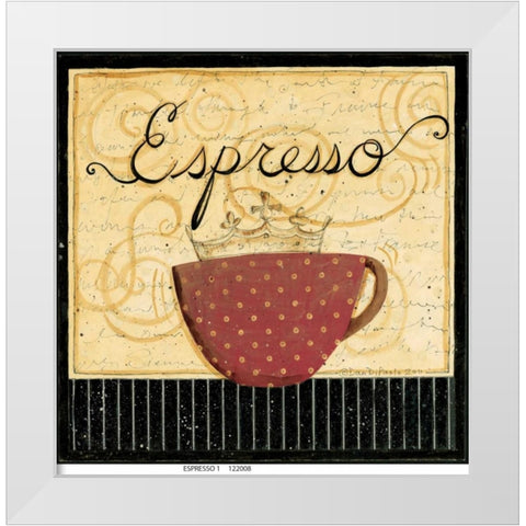 Espresso Stripe White Modern Wood Framed Art Print by DiPaolo, Dan