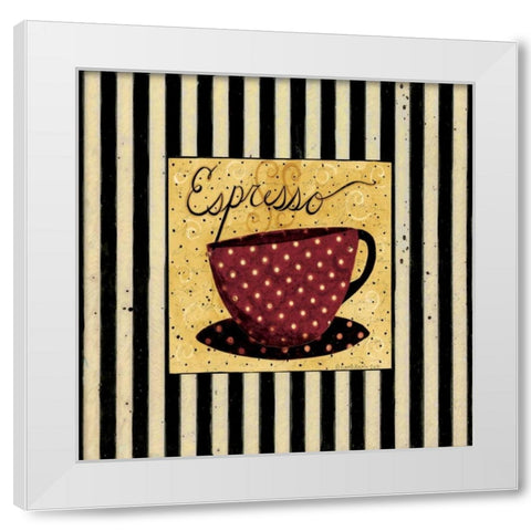 Espresso Stripe White Modern Wood Framed Art Print by DiPaolo, Dan