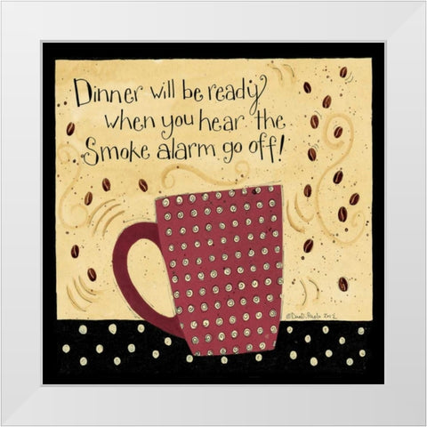 Coffee Smoke White Modern Wood Framed Art Print by DiPaolo, Dan