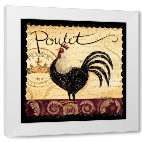Mr Poulet White Modern Wood Framed Art Print by DiPaolo, Dan