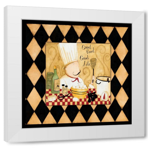 Table Of Joy White Modern Wood Framed Art Print by DiPaolo, Dan
