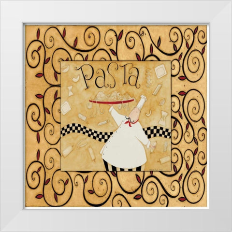 Scroll pasta White Modern Wood Framed Art Print by DiPaolo, Dan