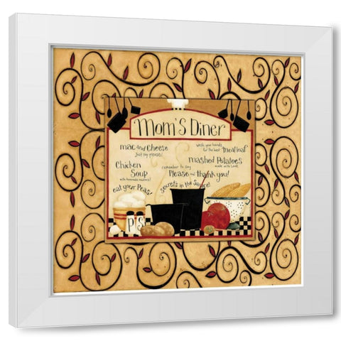 Eat Your Dinner White Modern Wood Framed Art Print by DiPaolo, Dan