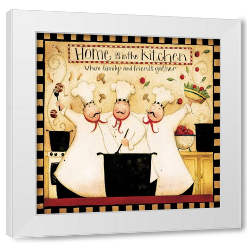 Home Is In The Kitchen White Modern Wood Framed Art Print by DiPaolo, Dan