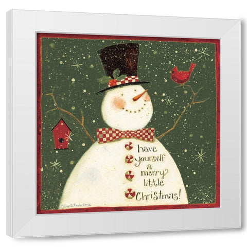 Snowman Have Yourself White Modern Wood Framed Art Print by DiPaolo, Dan