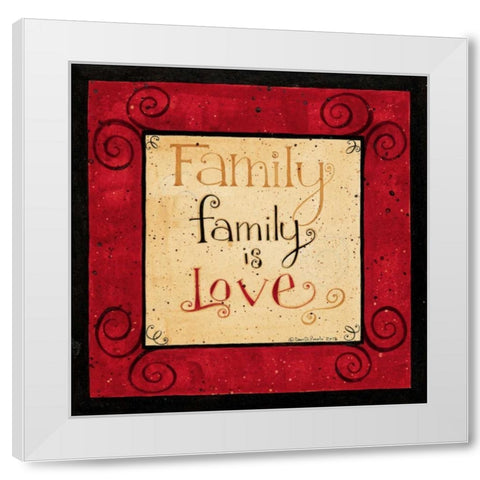 Family White Modern Wood Framed Art Print by DiPaolo, Dan