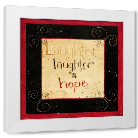 Laughter White Modern Wood Framed Art Print by DiPaolo, Dan