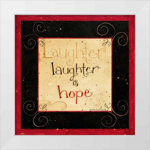 Laughter White Modern Wood Framed Art Print by DiPaolo, Dan