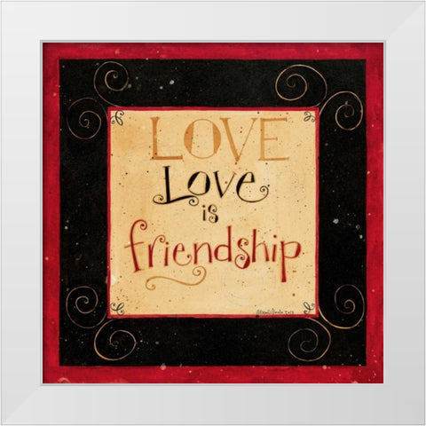 Love White Modern Wood Framed Art Print by DiPaolo, Dan