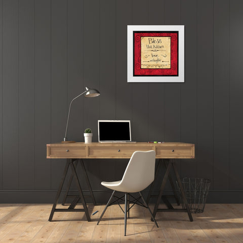 Bless 2 White Modern Wood Framed Art Print by DiPaolo, Dan