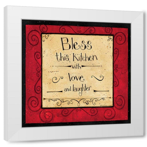 Bless 2 White Modern Wood Framed Art Print by DiPaolo, Dan